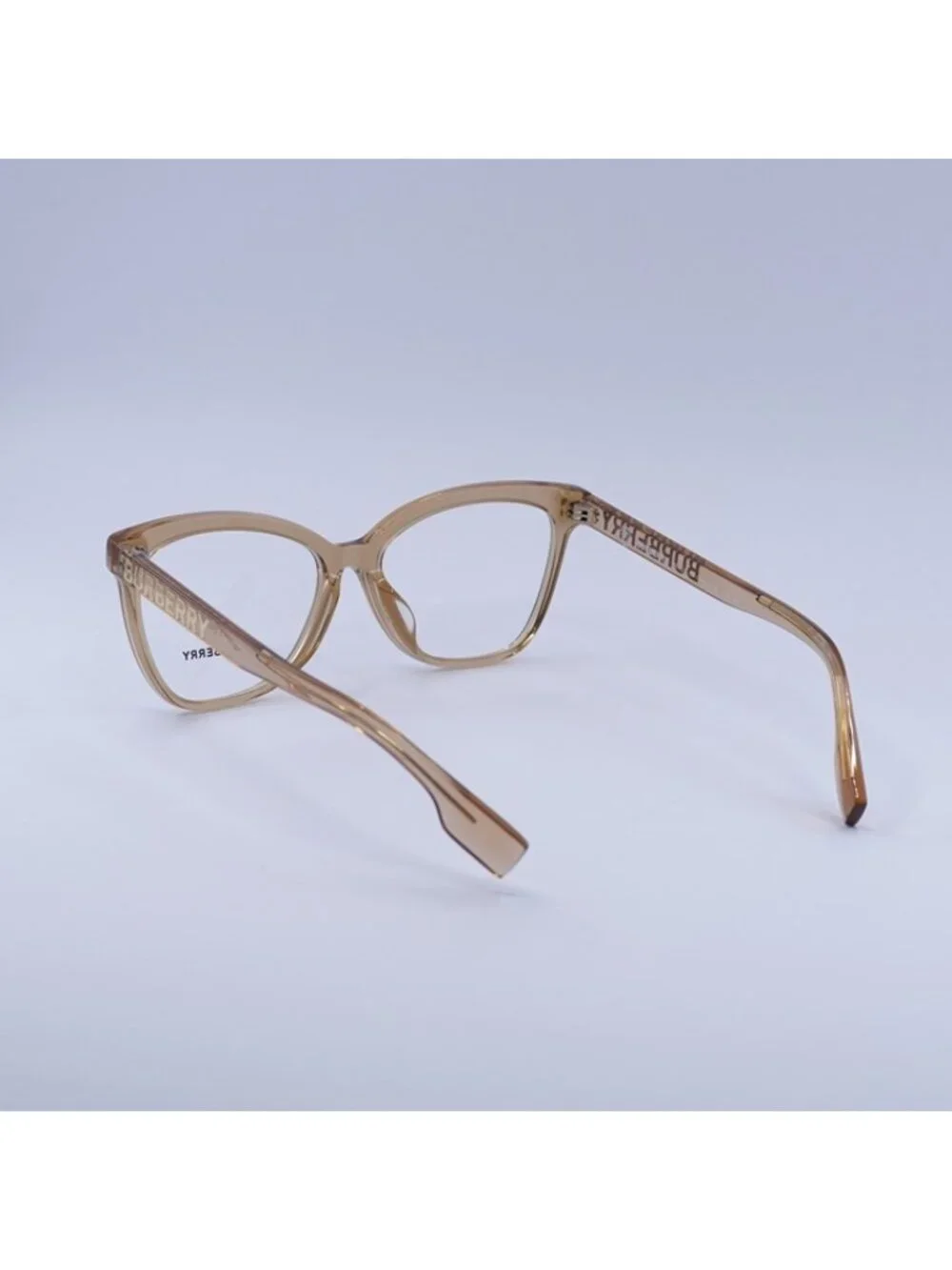 Burberry BE2364F 3779 Eyeglasses Transparent Brown 54mm Cat Eye Frame